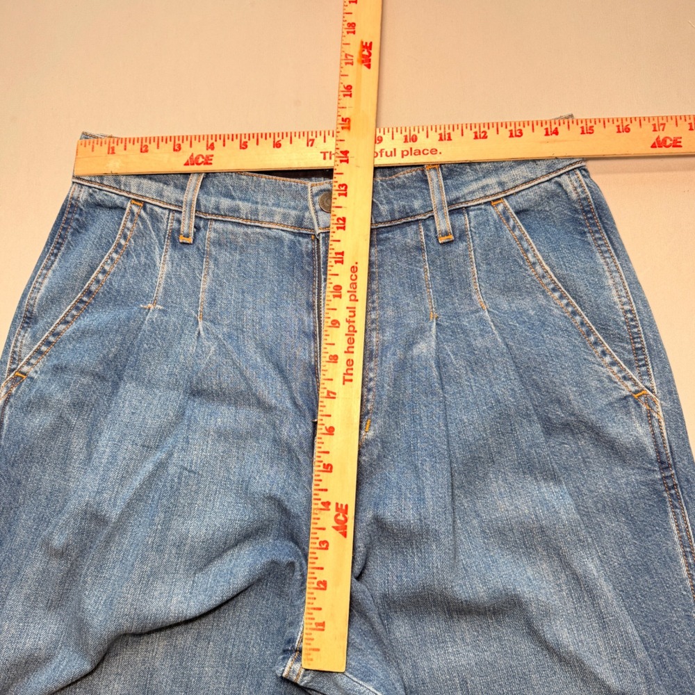 Veronica Beard Mia Wide Leg Trouser Jeans 28 High Rise Blue Pleated Capsule - Picture 7 of 13